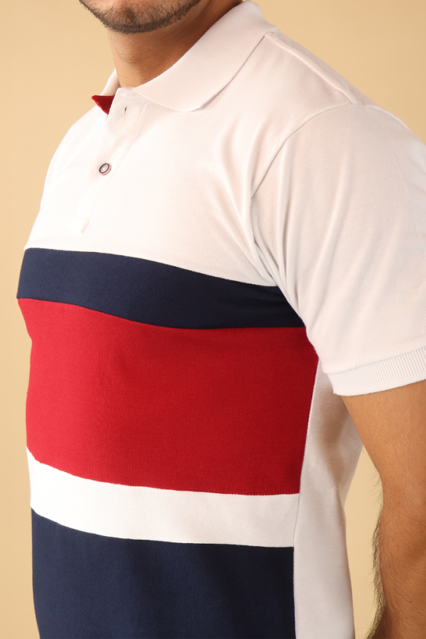 Playera Polo Casual Para Hombre Ajustada Tipo Muscle Fit Con Combinación